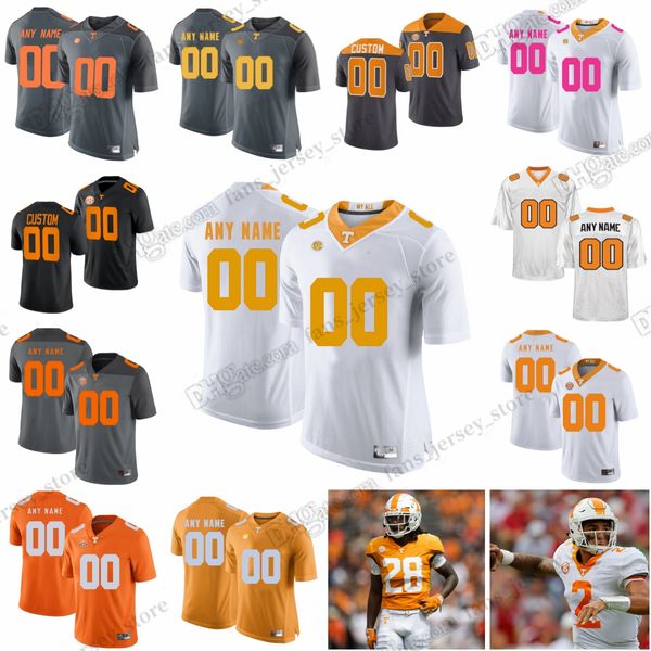 S-6XL personalizado 2 Jabari Small Tennessee Volunteers 7 Joe Milton III 0 Jaylen Wright 9 Ramel Keyton 15 Bru McCoy 5 Hooker 11 Hyatt Black Orange Grey White Bowl Vols Manning