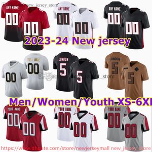 Maillot de football personnalisé S-6XL cousu cousu 11 JulioJones 7 YounghoeKoo 18 CalvinRidley 8 KylePitts 97 GradyJarrett 1 MarcusMariota 5 DrakeLondon Maillots