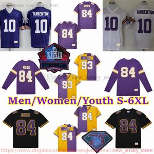 Personalizado S-6XL Retroceso 1961-1999 Fútbol 10 Fran Tarkenton Jersey Stitch 70 Jim Marshall 64 Randall McDaniel 81 Carl Eller 73 Ron Yary Mick Tingelhoff Cris Carter