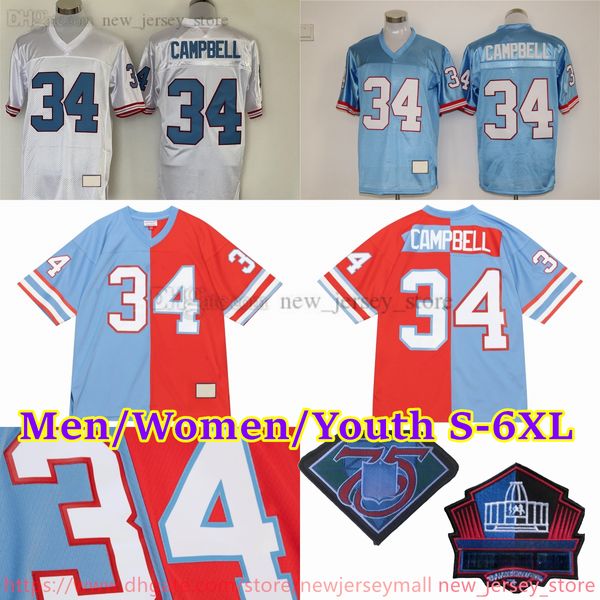 Personnalisé S-6XL Throwback 1999 Football 34 Earl Campbell Jersey Vintage Stitch 1 Warren Moon 9 Steve McNair 74 Bruce Matthews 63 Mike Munchak 87 Dave Casper Maillots