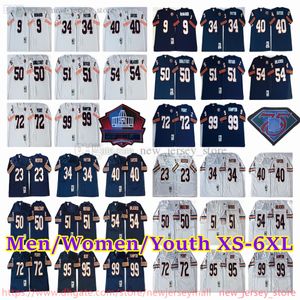 Aangepaste S-6XL Throwback 1919-1999 voetbal 54 Brian Urlacher Jersey Stitch 72 William Perry 95 Richard Dent 99 Dan Hampton Mike Ditka Tom Waddle Julius Peppers Jerseys