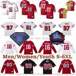 Aangepaste S-6XL Throwback 1946-1999 voetbal 94 Charles Haley Jersey Stitch 33 Roger Craig 82 John Taylor 21 Frank Gore 44 Tom Rathman 85 George Kittle 42 Ronnie Lott