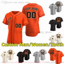 Custom S-6XL Movie College Baseball Wears Jersey cousu 5 MikeYastrzemski 23 KrisBryant 24 WillieMays 25 BarryBonds 28 BusterPosey Hong Away Jerseys