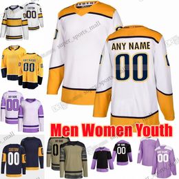 Aangepaste S-6XL film College Hockey draagt Jersey Ryan Johansen Roman Josi Mikael Granlund Matt Duchene Rasmus Asplund Tyson Barrie Mark Borowiecki