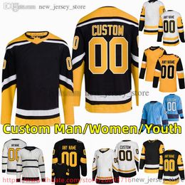 Custom S-6XL Movie College Hockey Wears Jersey Embroidery 58 Krisletang 71 Evgenimalkin 77 Jeffcarter 16 Jasonzucker 35 TristanJarry 87 Sidneycrosby Jerseys