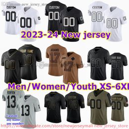 Aangepaste S-6XL DIY NCAA voetbalshirt gestikt 4 DerekCarr 17 DavanteAdams 83 DarrenWaller 8 JoshJacobs 24 JohnathanAbram 13 HunterRenfrow 98 MaxxCrosby Jerseys