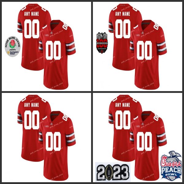 Maillot de football personnalisé S-6XL NCAA Ohio State Buckeyes Justin Fields 6 Kyle McCord 19 Chip Trayanum 18 Marvin Harrison Jr. 8 Cade Stover 22 Steele Chambers 33 Marron