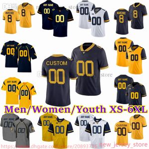 Camiseta de fútbol personalizada S-6XL NCAA West Virginia Mountaineers 11 Kevin White 13 Andrew Buie 12 Geno Smith 3 Stedman Bailey 8 Karl Joseph 1 Tavon Austin 25 Justin Crawford