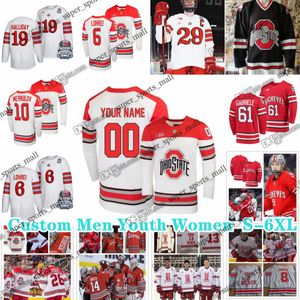 Custom S-6xl Ohio State Buckeyes Hockey Jersey 16 Quinn Preston 29 Gustaf Westlund 61 Grant Gabriele Matt Cassidy Patrick Guzzo James Marooney Tate Singleton