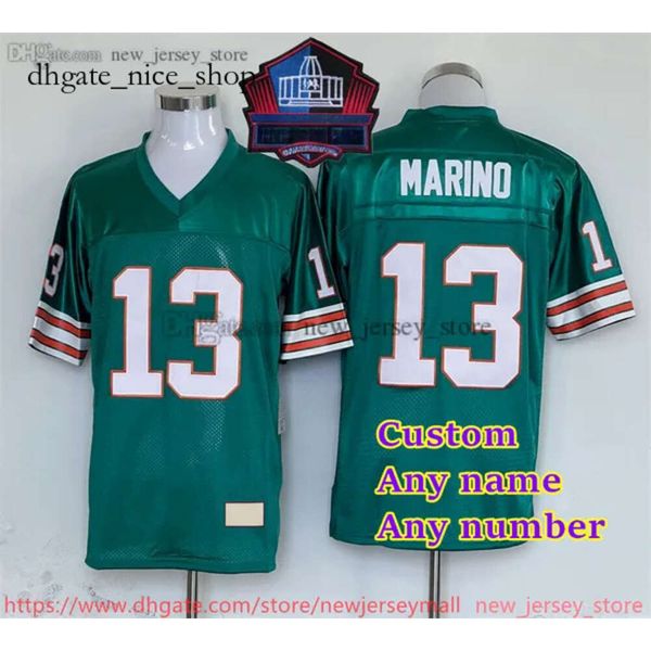 Custom S-6xl Throwback 1966-1999 FOOTBALL 13 DAN Marino Jersey Stitch 12 Bob Griese 39 Larry Csonka 83 Mark Clayton 85 Mark Duper 99 Jason 24SS 1: 1 Webb Jerseys 881