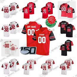 Custom S-6XL Utah Utes College voetbalshirts Bethel Caldarella Cope Dixon Edwards Enis Gilmore Johnson Kudo Mbanasor Meine Moudourou Parks Reed Any Name Number