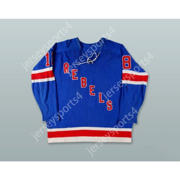 Personnalisé SALEM ROANOKE REBELS BLEU TIE DOWN HOCKEY JERSEY NOUVEAU Top Cousu S-M-L-XL-XXL-3XL-4XL-5XL-6XL