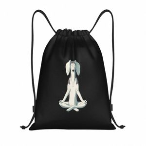 Custom Saluki Hond Mediteren Tasje Voor Training Yoga Rugzakken Vrouwen Mannen Greyhound Huisdier Sport Gym Sackpack B9kQ #