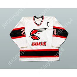 Maillot de hockey personnalisé SAN DIEGO GULLS DENNY LAMBERT, nouveau haut cousu S-M-L-XL-XXL-3XL-4XL-5XL-6XL