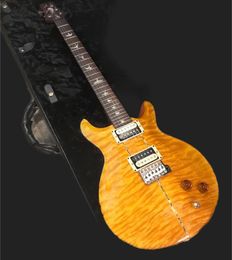 Custom Santana LL Santana Yellow Quilt Maple Top Guitar Reed Smith 24 Frets Guitare électrique