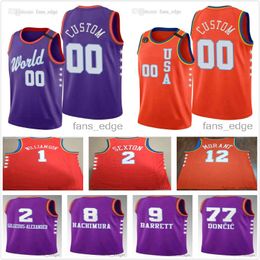 Custom Screen Printed 2020 Rising Star Basketbal Jerseys Williamson Morant Paschall Graham Hero Jackson Jr. Bridges Young Carter Jr. Mannen Vrouw Kinderen Jeugd Shirts