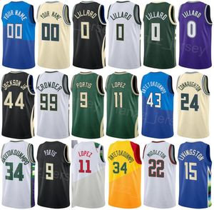 Imprimer Basketball Edition Damian Lillard Jersey 0 Giannis Antetokounmpo 34 Andre Jackson Jr 44 Bobby Portis 9 Chris Livingston 15 Khris Middleton 22 Man Kids