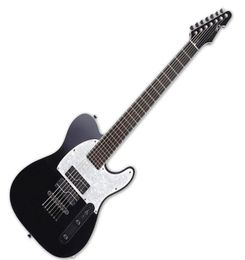 Aangepaste SCT Stephen Carpenter ondertekende 7 Strings Black TL Elektrische gitaar String via Body Bridge White Pearl Pickguard2359067