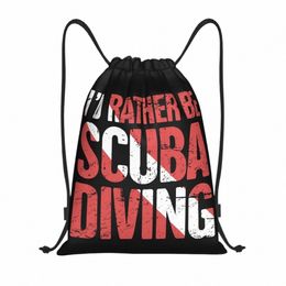 Custom Scuba Diving Cordon Sac à dos Sacs Femmes Hommes Léger Diver Dive Lover Citation Gym Sports Sackpack Sacs pour Shop i0Q1 #