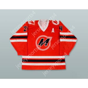 Personnalisé SERGEI MOSKALYOV 24 METALLURG NOVOKUZNETSK MAILLOT DE HOCKEY ROUGE NOUVEAU Top Cousu S-M-L-XL-XXL-3XL-4XL-5XL-6XL