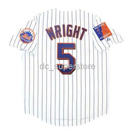 Couture personnalisée David Wright 2004 New York Home White Jersey w / Shea 40th Patch Hommes Femmes Youth Baseball Jersey XS-6XL