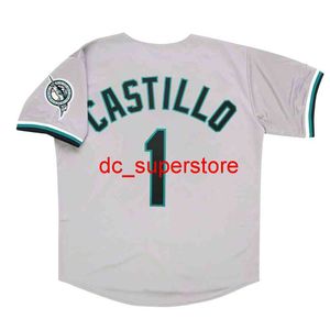 Couture personnalisée Luis Castillo 1997 Florida Grey Road Jersey w / Team Patch Hommes Femmes Youth Baseball Jersey XS-6XL