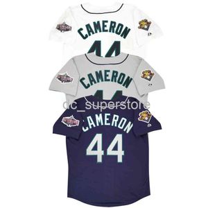Couture personnalisée Mike Cameron 2001 Seattle Home Road Jersey avec All Star Patch Hommes Femmes Youth Baseball Jersey XS-6XL