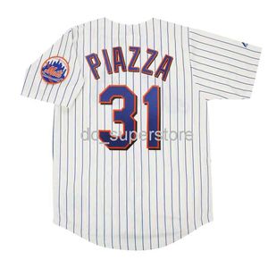 Couture personnalisée Mike Piazza New York Ivory Jersey avec équipe Patch Men Women Youth Baseball Jersey XS-6XL