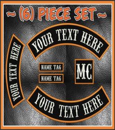 Aangepaste naaimoties Biker Rockers geborduurd Patch Emblem Iron op jas MC Biker Back Patches9852281