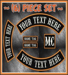 Aangepaste naaimoties Biker Rockers geborduurde patch embleem Iron op jas MC Biker Back Patches4084048