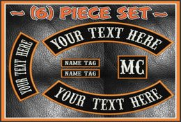 Aangepaste naaien begrippen Biker Rockers geborduurd patch embleem ijzer op jas MC Biker terug patches5205824