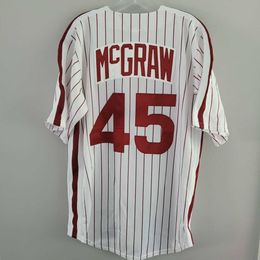 Couture personnalisée Remorqueur McGraw 45 Cooperstown Jersey Hommes Femmes Jeunes Enfants Baseball Jersey XS-6XL