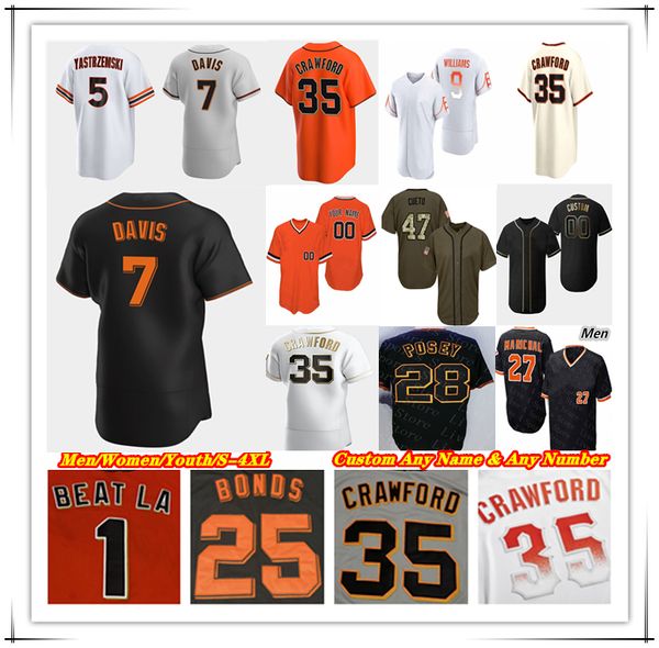 Maillot de baseball Sf personnalisé Anthony Desclafani Alex Cobb Casey Schmitt Joc Pederson David Villar Will Clark Willie Mays Joey Bart Patrick