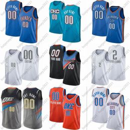 Camisetas de baloncesto personalizadas Shai Josh 3 Giddey Luguentz 5 Russell 0 Westbrook OKC Darius 7 Bazley Muscala