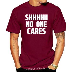 Aangepaste Shhhh No One Cares Raglanmouwen Zwart-wit S T-shirt Dames Vrije tijd Dames T-shirts Wit Heren Groot formaat 3xl 4x 220706