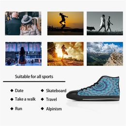 Chaussures personnalisées Classic Canvas coupe haute Skateboard casual triple noir Accepter la personnalisation Impression UV bas hommes femmes baskets de sport Couleur respirante 890