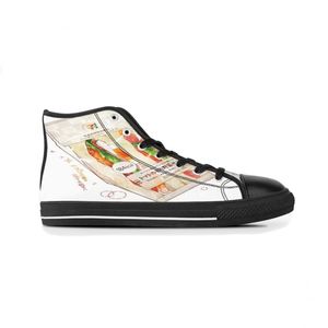 Aangepaste schoenen klassiek canvas high cut skateboard casual accepteren aanpassing uv printen rubberen heren dames sport sneakers comfortabel