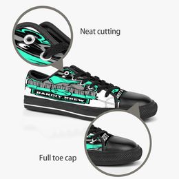 Chaussures personnalisées Classic Canvas Coupe basse Skateboard casual triple noir Accepter la personnalisation Impression UV baskets de sport basses pour hommes et femmes Couleur respirante 78