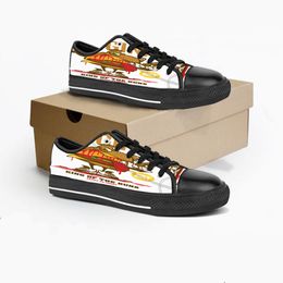 Sapatos personalizados Lona clássica Corte baixo Skate casual triplo preto Aceite personalização Impressão UV baixo tênis esportivo masculino Cor respirável 60