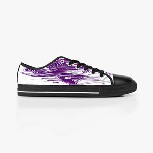 Aangepaste schoenen klassiek canvas low gesneden skateboard casual drievoudige zwarte acceptatie aanpassing UV printen lage heren dames sport sneakers ademende kleur 371