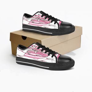 Aangepaste schoenen klassiek canvas low gesneden skateboard casual drievoudige zwarte acceptatie aanpassing UV printen lage heren dames sport sneakers ademende kleur 480