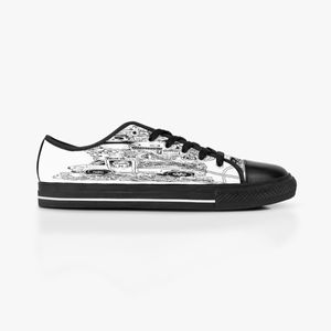 Aangepaste schoenen klassiek canvas low gesneden skateboard casual drievoudige zwarte acceptatie aanpassing UV printen lage heren dames sport sneakers ademende kleur 731
