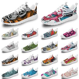 Aangepaste schoenen Men vrouwen hardloopschoen diy outdoor sneakers aangepaste herentrainers kleur132