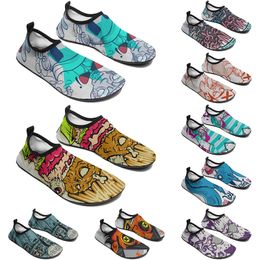 Zapatos personalizados Zapato de agua Zapatillas de deporte personalizadas Hombres Mujeres Azul Rojo Verde Negro Gris Clásico Personalizado Cómodo Zapatilla de plataforma baja color25