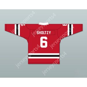 Custom SHOLTZY 6 Letterkenny Irish Red Alternate Hockey Jersey New Top Ed S-M-L-XL-XXL-3XL-4XL-5XL-6XL