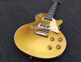 Custom Shop 1959 Aged Goldtop Relic Gold Top Guitare électrique Little Pin Tone Pro Bridge Bone Nut Humbucker Pickups5636815