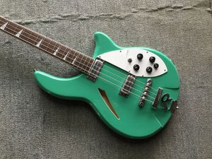 1966 RIC 4005 MapleGLO 1967 4 Strings Lichtgroen Elektrische Bas Gitaar Semi Hollow Body Vintage Yellow Signature Green Bass