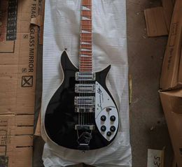 Tienda personalizada 325 Guitarra eléctrica de firma negra 24 trastes HHH pastillas R Puente