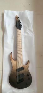 Custom Shop 8 cordes Grey Tide Fade Fanned Fret Guitare électrique Manche en érable Micro actif