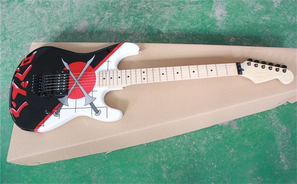 Tienda personalizada Ch Guitarra eléctrica Diapasón de arce Cuerpo de tilo Estándar de fábrica Hardware negro 6 cuerdas Instrumentos musicales